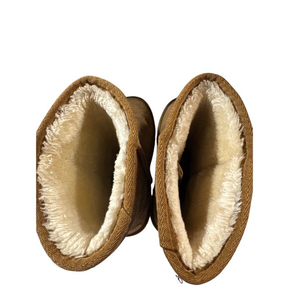 Minnetonka Women's Suede Shearling-Lined Boots Size 6 Brown - Picture 6 of 9